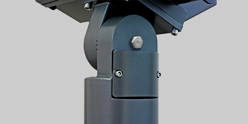 Tenon-knuckle Mount of Predator industrial LED floodlight.