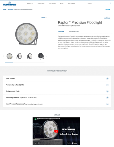 RAPTOR Product Web Page