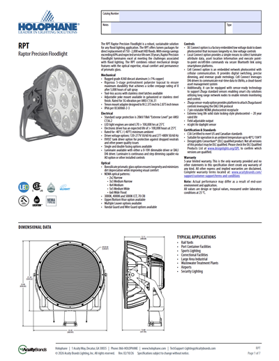 RAPTOR Spec Sheet