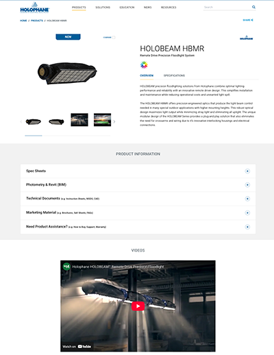 HOLOBEAM Product Web Page